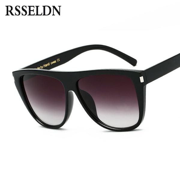 RSSELDN Fashion Square Sunglasses Women Designer Luxury Oversized Sun Glasses Men Classic Vintage Shades UV400 Rivet Oculos